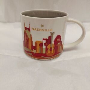 Starbucks Nashville Skyline Mug - White and Orange